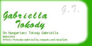 gabriella tokody business card